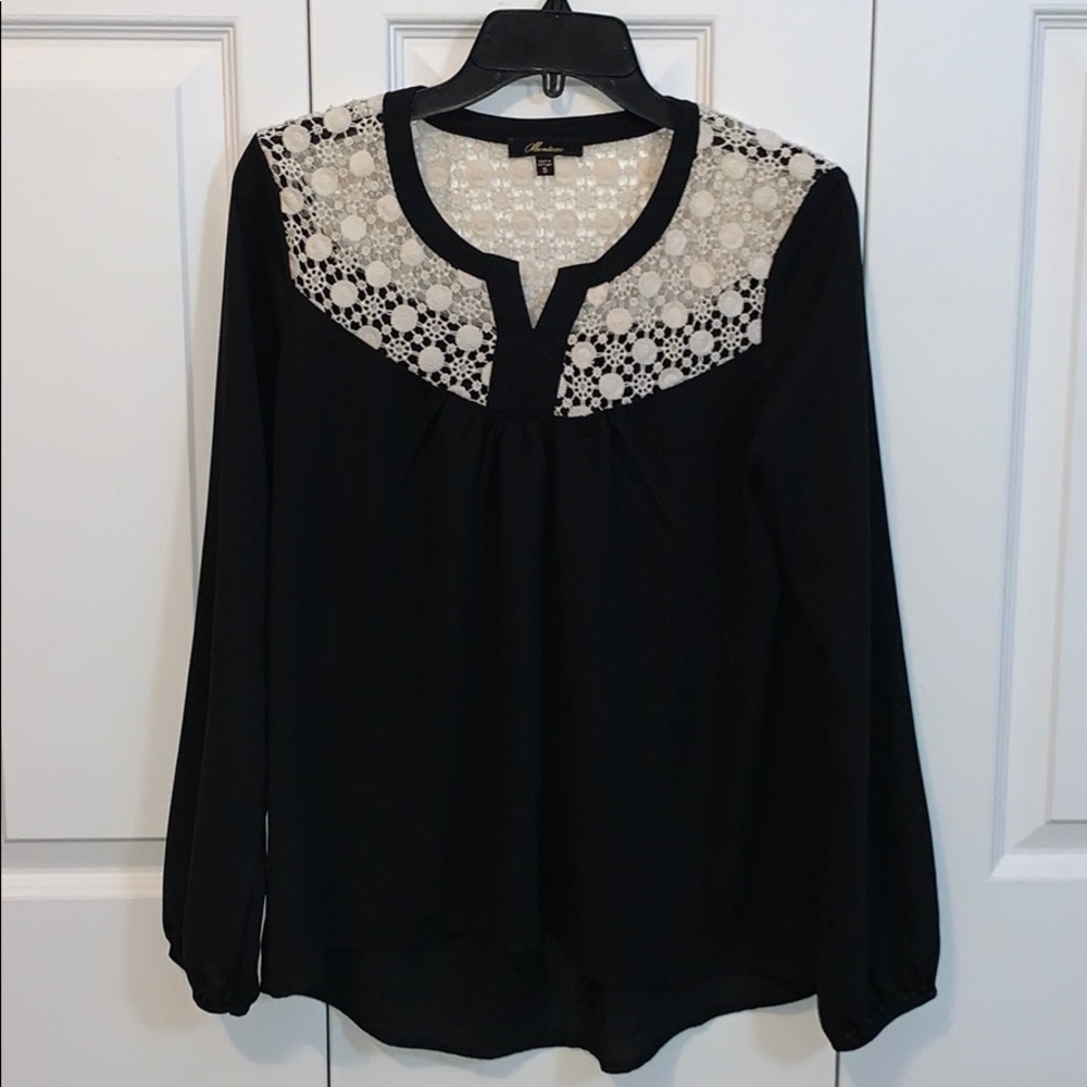 Cute black and lace shirt!